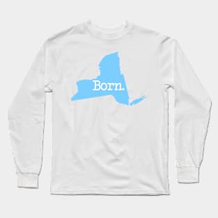 New York Home NY Made NYC Born Blue Long Sleeve T-Shirt